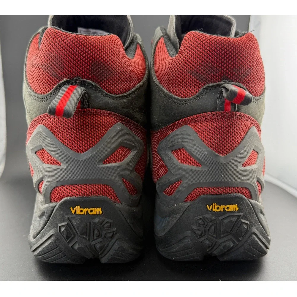 Merrell Granite-Waterproof Hiking Boots, Grey Red, Vibram, J32753, Mens 11.5